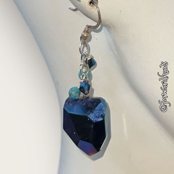 Bundle Sale 3 for $15 | Blue Dangle Earrings - Picture 4 of 8